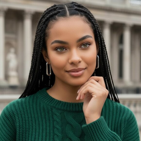 Dainty Minimalist 18K White Gold Plated 316L Stainless Steel U-Shape Earrings - Picture 9 of 12